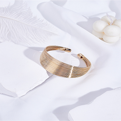 1Pc Trendy European and American Style Unique Cute Iron Cuff Bracelet for Hip-hop Rock BJEW-LP0003-30G-1