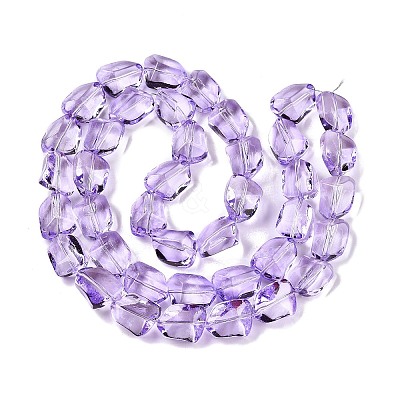 Electroplate Glass Beads Strands EGLA-N012-05B-1