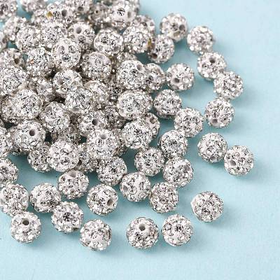 Polymer Clay Rhinestone Beads X-RB-A053-4mm-01-1