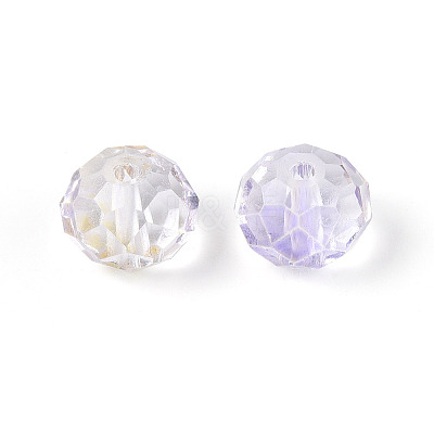 Baking Paint Transparent Glass Beads X1-GLAA-N011-10mm-06-1