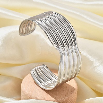 304 Stainless Steel Cuff Bangles BJEW-B108-13P-1