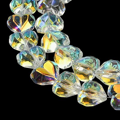 Electroplate Transparent Glass Beads Strands X-EGLA-B012-AB01-1