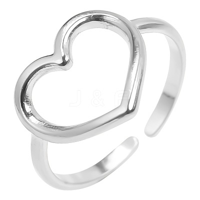 Vintage Stainless Steel Hollow Heart Couple Rings DO2423-1-1