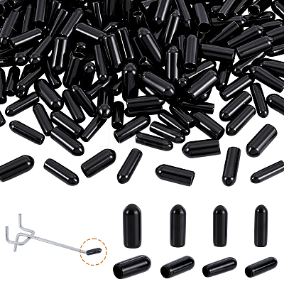 400Pcs 4 Styles PVC Round End Cap Cover FIND-GA0007-05-1