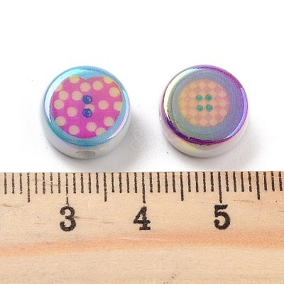 UV Plating Printed Acrylic Beads OACR-S140-04-1