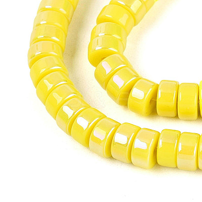 AB Color Plated Opaque Glass Beads Strands LS-GLAA-T026-3x6mm-P12-1