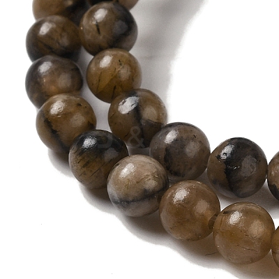 Natural Chiastolite Beads Strands G-Q161-A03-02-1
