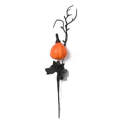 Plastic & Foam Artificial Pumpkin Floral Pick with Maple Leaf TH-CBAC0DE-03-1