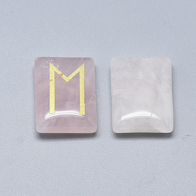 Natural Rose Quartz Cabochons G-T122-26D-1