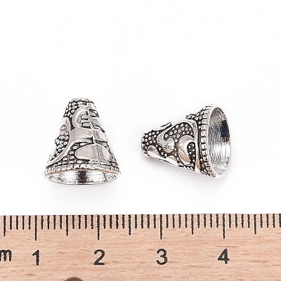 Tibetan Style Cone Alloy Bead Caps PALLOY-I112-09AS-1
