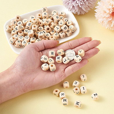 ddPrinted Natural Wood Beads WOOD-KS0001-12-1