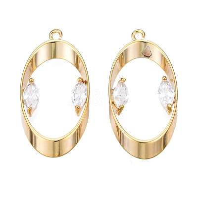 Brass Rhinestone Pendants KK-N216-412-1
