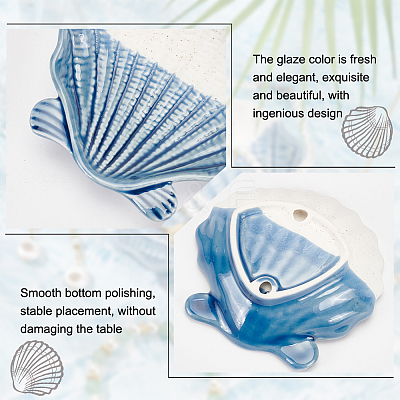 Shell Ceramic Jewelry Plate AJEW-WH0518-37-1
