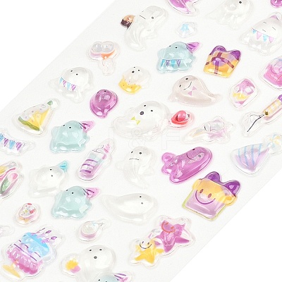 Epoxy Resin 3D Puffy Stickers DIY-G122-01F-1