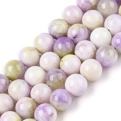 Dyed Natural White Jade Beads Strands G-T138-8mm-210-39-1