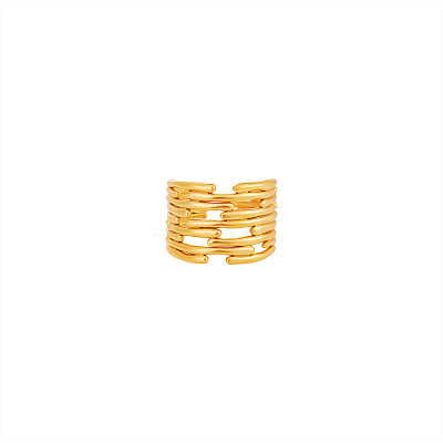 304 Stainless Steel Cuff Open Rings WG78D4A-01-1