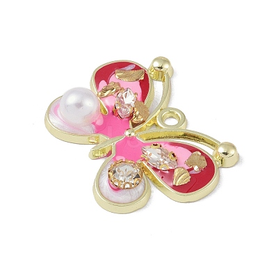 Rack Plating Alloy Enamel Pendants FIND-I038-13B-1