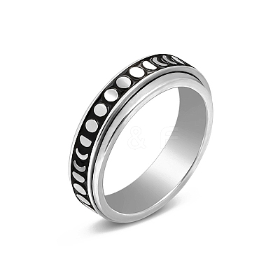 Non-Tarnish Stainless Steel Rotating Finger Ring PW-WG33260-47-1