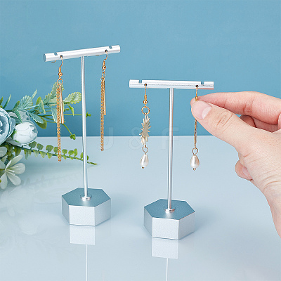 2Sets 2 Style T Shape Iron Earring Displays EDIS-PH0001-09-1