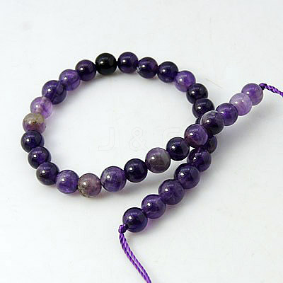 Natural Amethyst Beads Strands X-G-G099-14mm-1-1