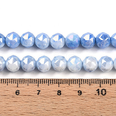Anti-Tarnish Electroplate Glass Beads Strands X-GLAA-N010-8mm-02-1