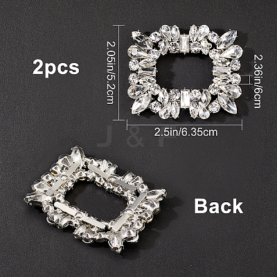 2Pcs Alloy Shoe Buckle Clips FIND-GF0002-79-1