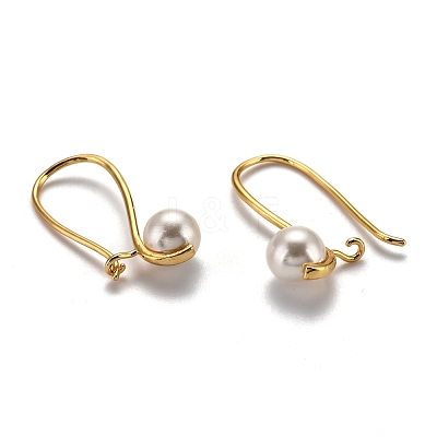 Brass Hoop Earrings X-EJEW-B005-01G-1