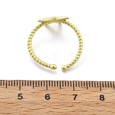 Brass Cuff Rings for Women RJEW-C123-08E-G-1