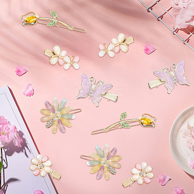 2 Bags Alloy & Resin Hair Clips Kits PHAR-SC0001-004-1
