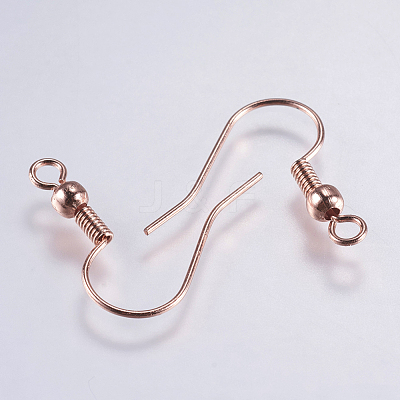 Brass Earring Hooks KK-F737-42RG-RS-1