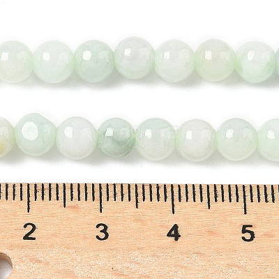 Natural Myanmar Jadeite Beads Strands G-M454-A01-6mm-1