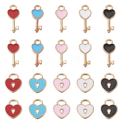 Alloy Enamel Pendants ENAM-TA0002-22-1