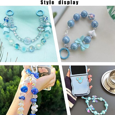 80G DIY Acrylic Beads & Pendants Mobile Phone Wrist Strap Making Finding Kit MACR-GO0001-08B-1