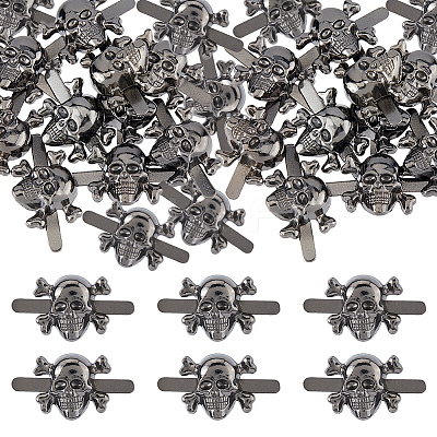 20Pcs Skull Alloy Decorative Brads FIND-FH0011-82B-1
