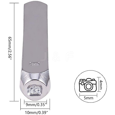 Iron Metal Stamps AJEW-BC0005-39H-1