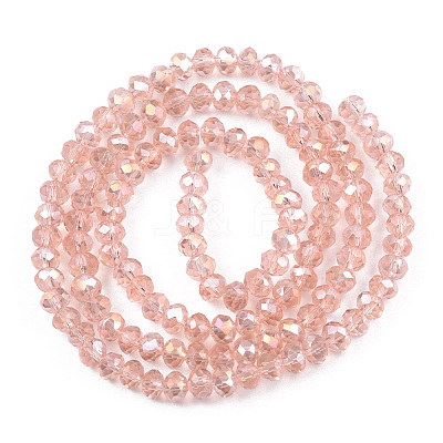 Electroplate Glass Beads Strands X-EGLA-A034-T6mm-B32-1