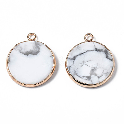 Natural Howlite Pendants G-Q998-010H-1