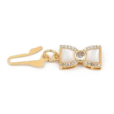 Brass Micro Pave Clear Cubic Zirconia Box Clasps LS-KK-U051-01G-07-1