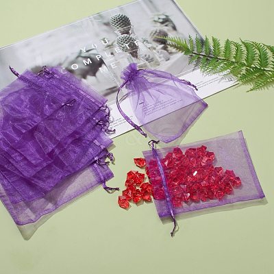 Organza Gift Bags with Drawstring OP-R016-13x18cm-20-1