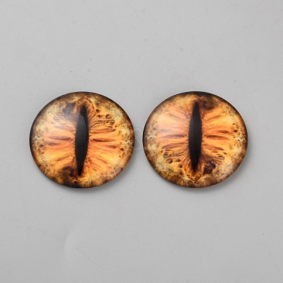 Mixed Animal Eye Pattern Glass Cabochons AJEW-WH0070-08A-1