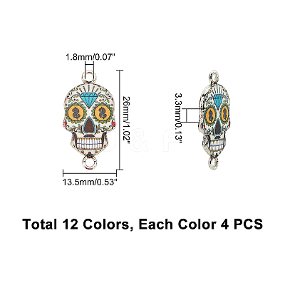 Alloy Enamel Pendants ENAM-PH0001-42-RS-1