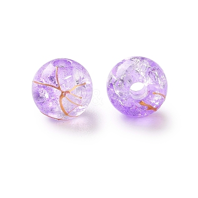 Transparent Crackle Acrylic Beads DACR-D300-01G-8mm-1