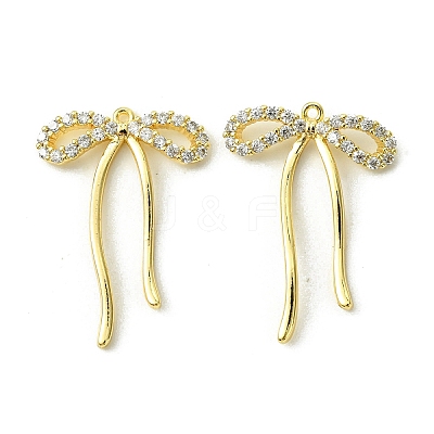 Brass Micro Pave Cubic Zirconia Pendants FIND-Z035-05G-1