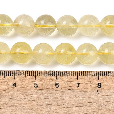 Natural Lemon Quartz(Heated)  Beads Strands G-P596-10mm-01-1