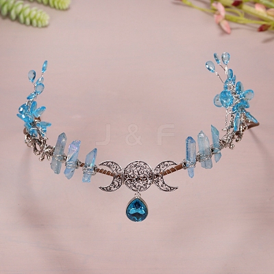 Triple Moon Metal Hair Bands PW-WG72751-08-1