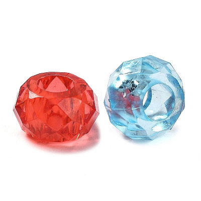 Transparent Acrylic European Beads KY-T025-04-E-1