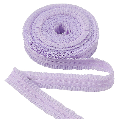 Polyester Ruffled Elastic Cord EW-WH0015-02F-1
