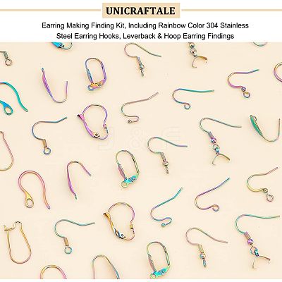 DIY Earring Making Finding Kit STAS-UN0038-65-1