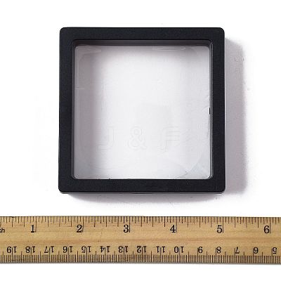 5Pcs Square Transparent PE Thin Film Suspension Jewelry Display Box CON-FS0001-19C-1