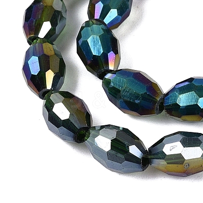 Electroplate Transparent Glass Beads Strands LS-GL-N002-01A-A18-1